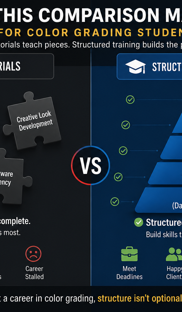 Color Grading Academy vs. YouTube Tutorials: Why Structure Beats Scattered Learning